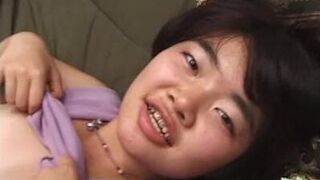 A seductive brunette woman ultimately allows her partner to vigorously penetrate her and ejaculate a - porn video