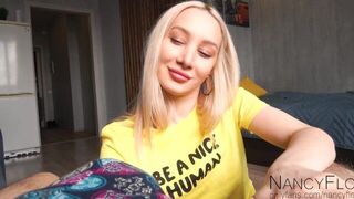 Beautiful blonde wanted me to cum in her mouth - porn video