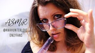 Watch your teacher suck a dildo ASMR - porn video